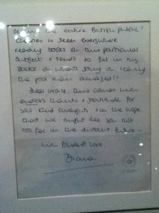 Correspondance de Lady Diana, peu de temps avant la naissance du Prince William, en juin 1982.